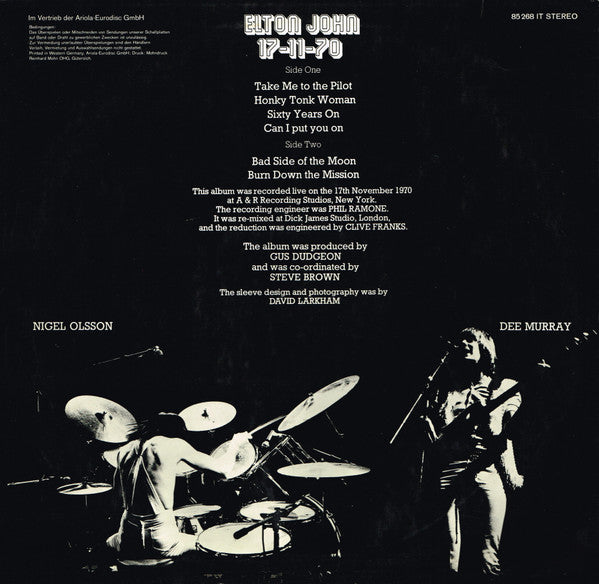 Elton John : 17-11-70 (LP, Album)