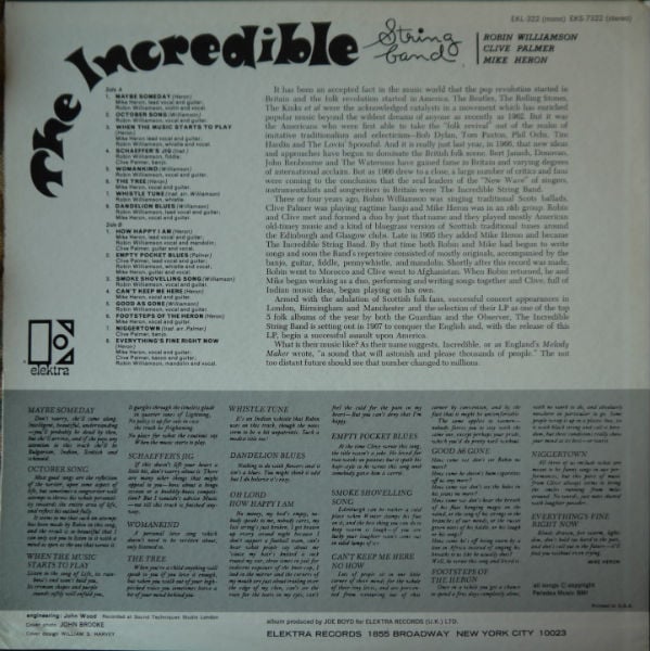 The Incredible String Band : The Incredible String Band (LP, Album, RP)