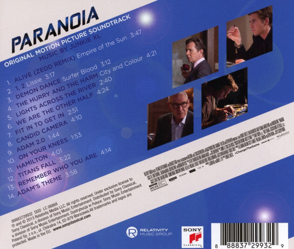 Junkie XL : Paranoia (Original Motion Picture Soundtrack) (CD)