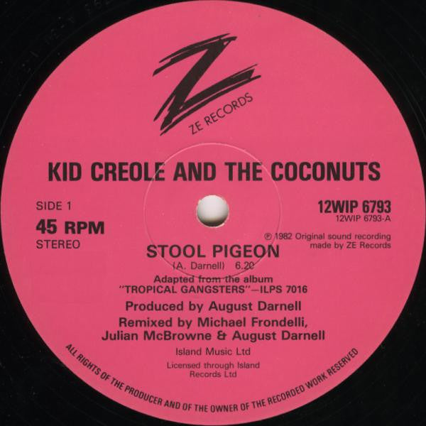 Kid Creole And The Coconuts - Stool Pigeon (12" Tweedehands) - Discords.nl