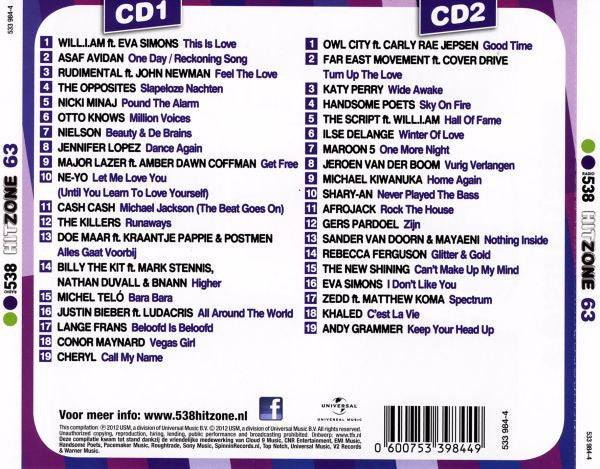Various - Radio 538 Hitzone 63 (CD Tweedehands) - Discords.nl