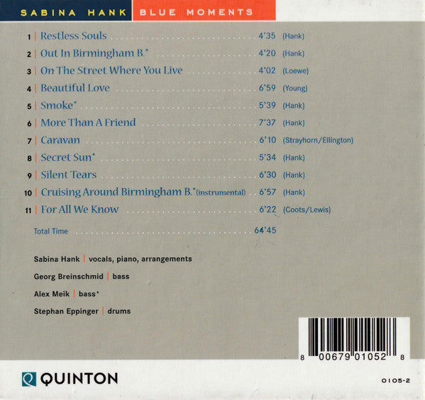 Sabina Hank : Blue Moments (CD, Album)