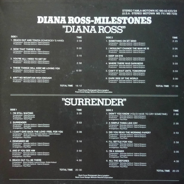 Diana Ross : Diana Ross / Surrender (2xLP, Album, Comp)