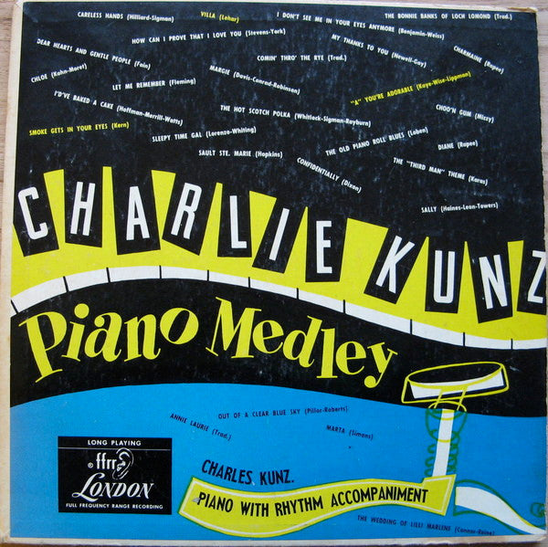 Charlie Kunz : Piano Medley No. 1 (10", Mic)