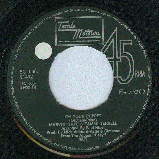 Marvin Gaye & Tammi Terrell : California Soul (7", Single)