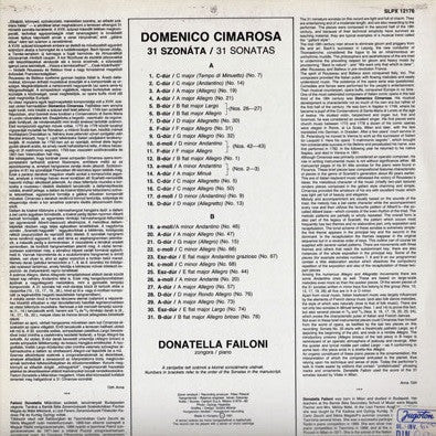 Domenico Cimarosa, Donatella Failoni : 31 Szonata = 31 Sonatas (LP, Album)