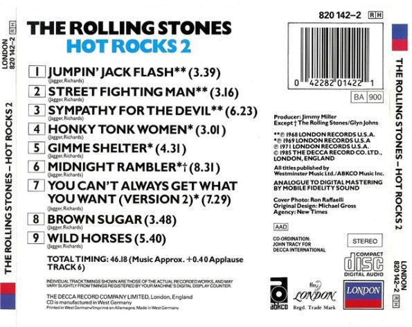 The Rolling Stones : Hot Rocks 2 (CD, Comp)