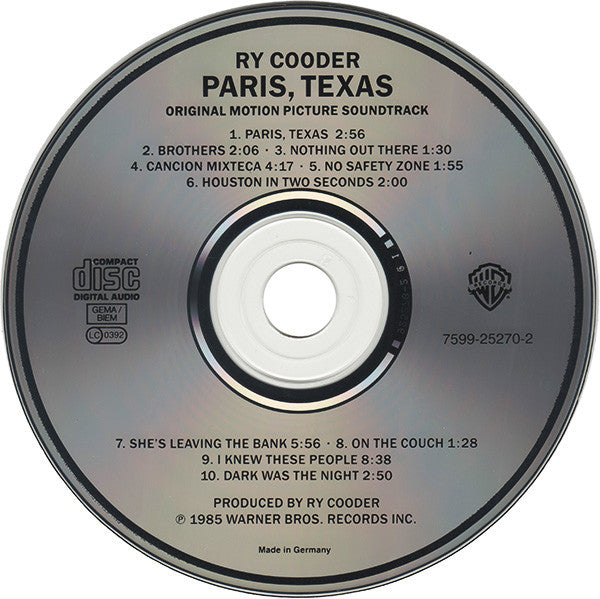 Ry Cooder : Paris, Texas - Original Motion Picture Soundtrack (CD, Album, RE)