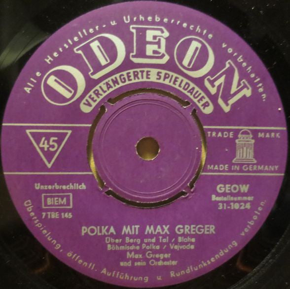 Max Greger Und Sein Orchester : Polka Mit Max Greger (7", EP)