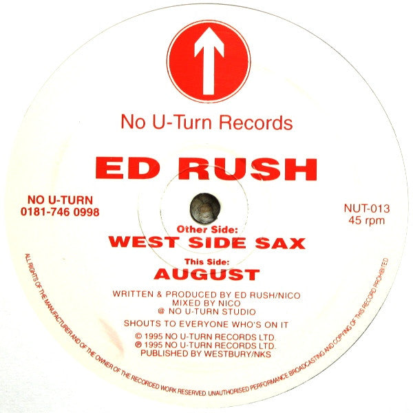 Ed Rush : West Side Sax / August (12")