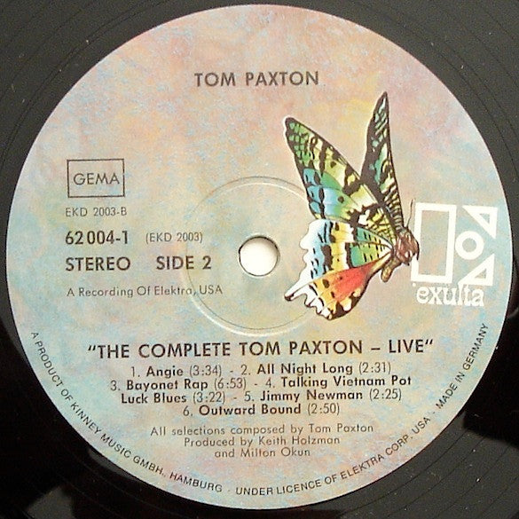 Tom Paxton : The Compleat Tom Paxton (Recorded Live) (2xLP, Album)