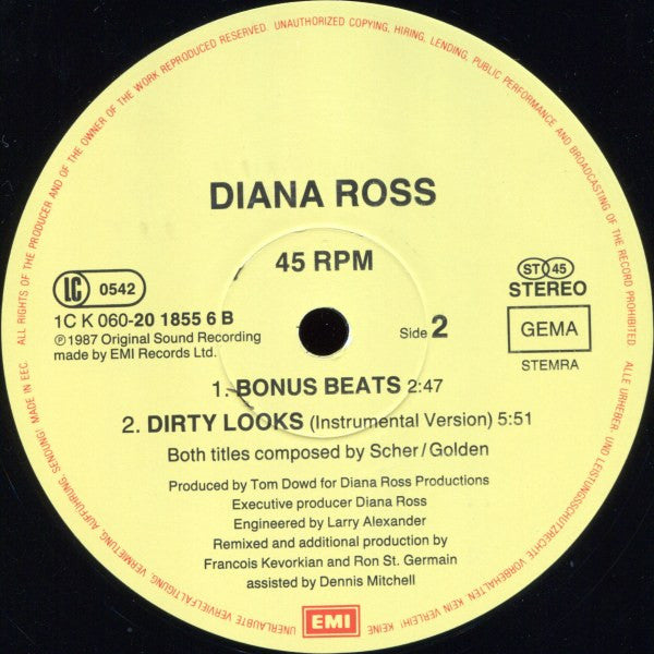 Diana Ross : Dirty Looks (12")