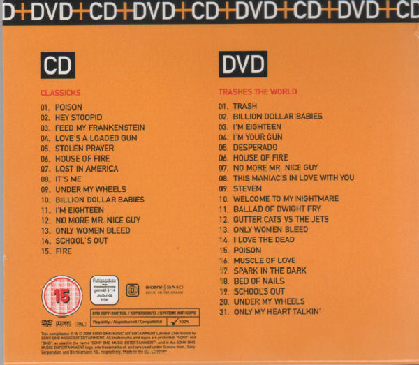 Alice Cooper (2) : Classicks / Trashes The World (CD, Comp, RE + DVD-V, RE, PAL + Box, Comp)
