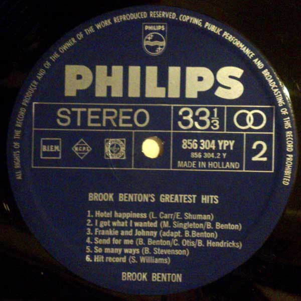 Brook Benton : Brook Benton's Greatest Hits (LP, Comp)