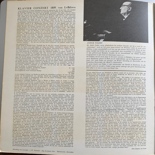Ludwig van Beethoven, Andor Foldes, Berliner Philharmoniker, Ferdinand Leitner : Pianoconcert Nr. 5 / Pianosonate Nr. 25 (LP, Album)