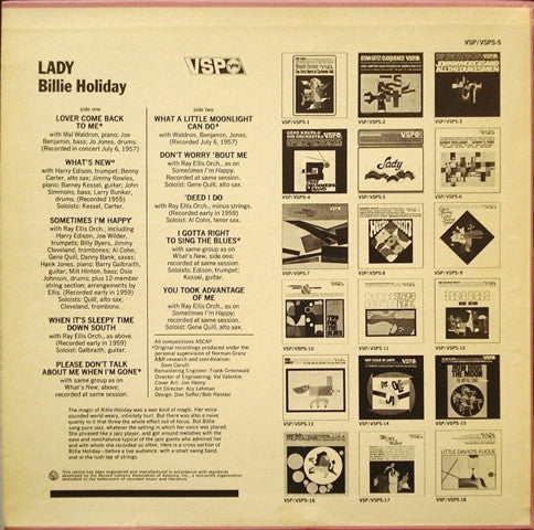 Billie Holiday : Lady (LP, Comp)