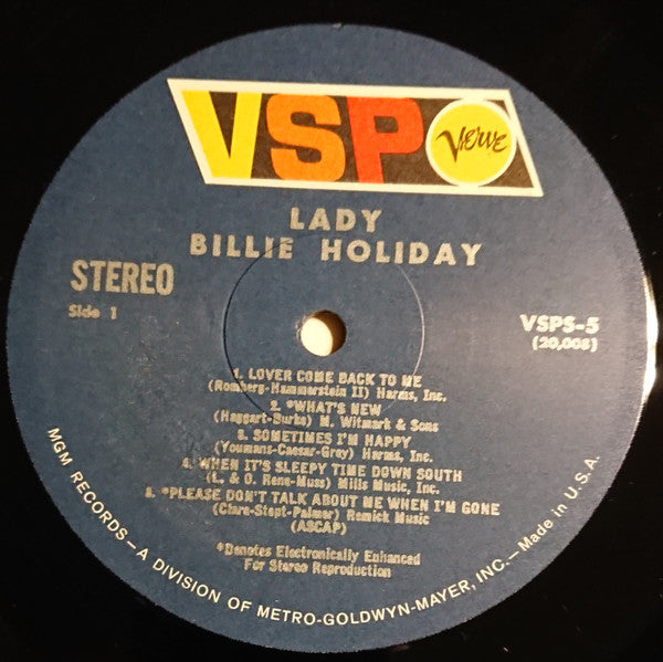 Billie Holiday : Lady (LP, Comp)
