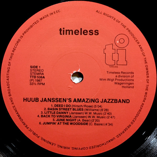 Huub Janssen's Amazing Jazzband : Huub Janssen's Amazing Jazzband (LP, Album)
