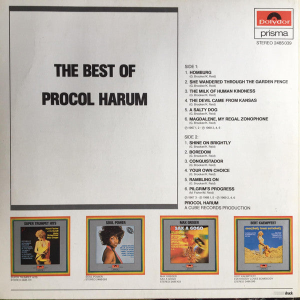 Procol Harum : The Best Of Procol Harum (LP, Comp)