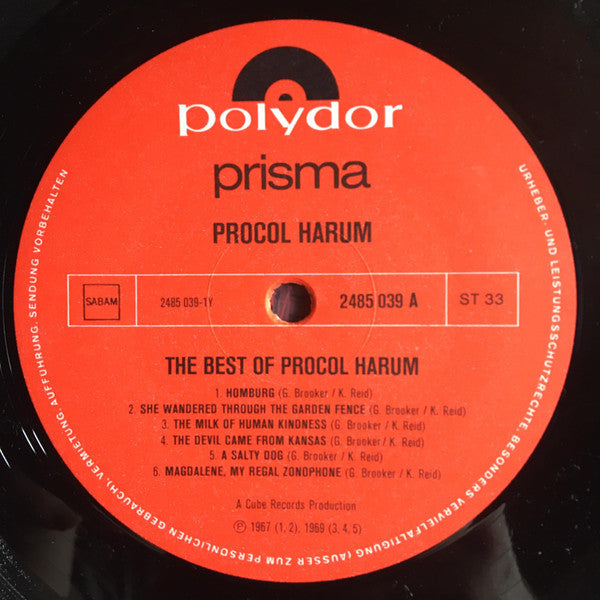 Procol Harum : The Best Of Procol Harum (LP, Comp)