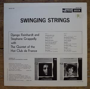Django Reinhardt And Stephane Grappelly* With The Quintet Of The Hot Club Of France* : Swinging Strings (LP, Mono)
