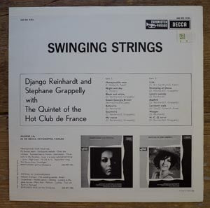 Django Reinhardt And Stéphane Grappelli With Quintette Du Hot Club De France : Swinging Strings (LP, Mono)