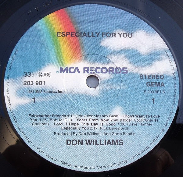 Don Williams (2) : Especially For You (LP, Album)