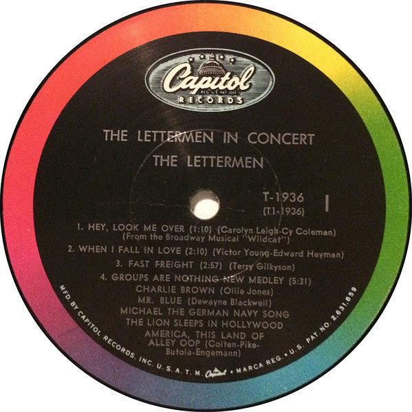 The Lettermen : The Lettermen In Concert (LP, Mono, Scr)