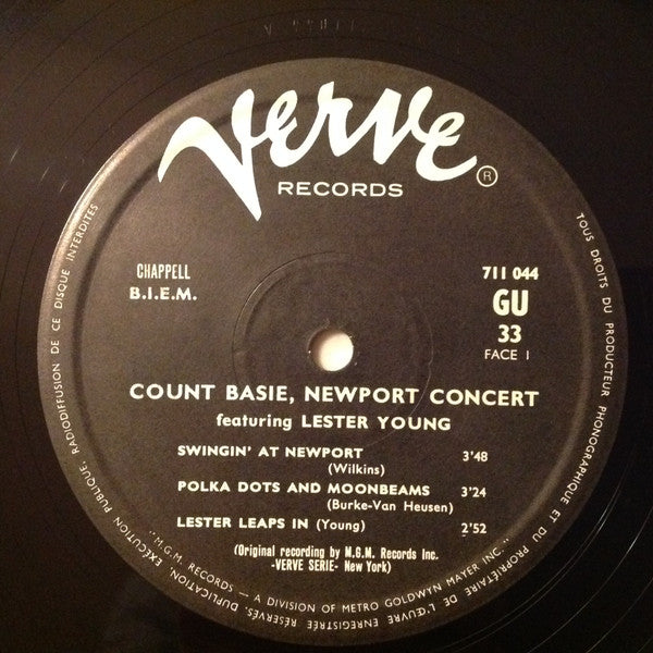 Count Basie Featuring Lester Young : Newport Concert (LP, Mono, RE)