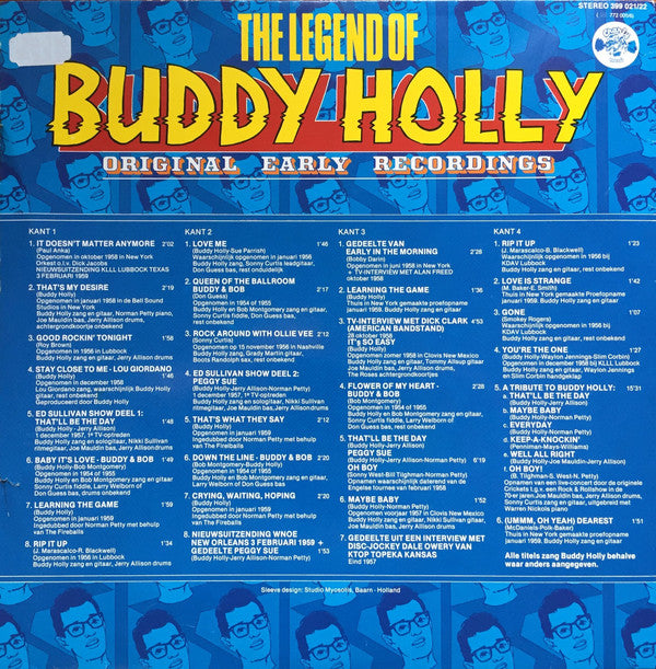 Buddy Holly : The Legend Of Buddy Holly - Original Early Recordings (2xLP, Comp)