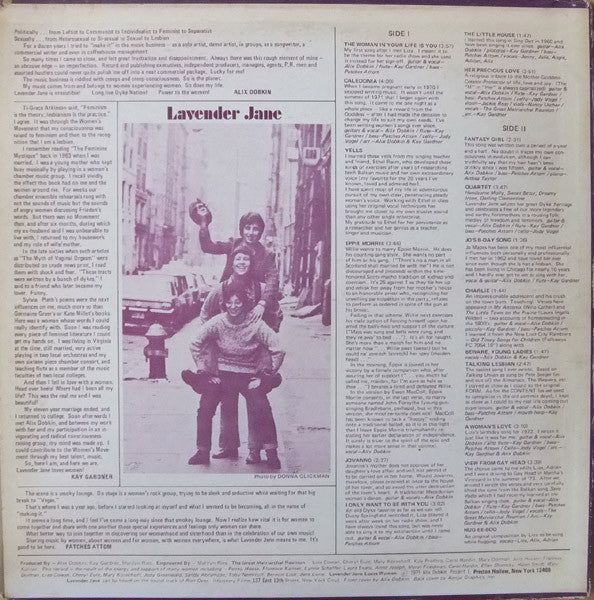 Lavender Jane : Lavender Jane Loves Women (LP, Album, RE, Pin)