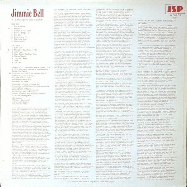 Jimmie Bell (2) : Stranger In Your Town (LP, Comp)