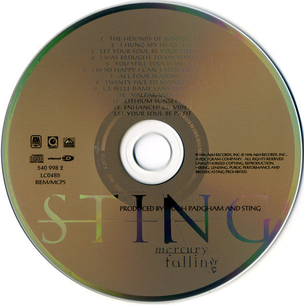 Sting : Mercury Falling (CD, Album, Enh, RE, RM, RP)