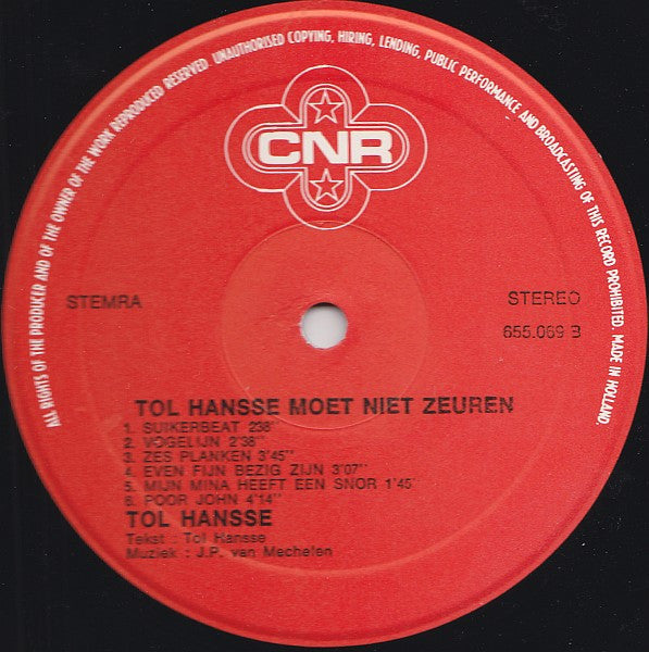 Tol Hansse : Moet Niet Zeuren! (LP, Album)