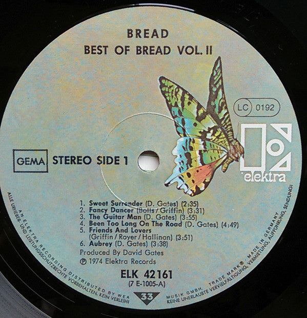 Bread : The Best Of Bread Volume Two (LP, Comp)