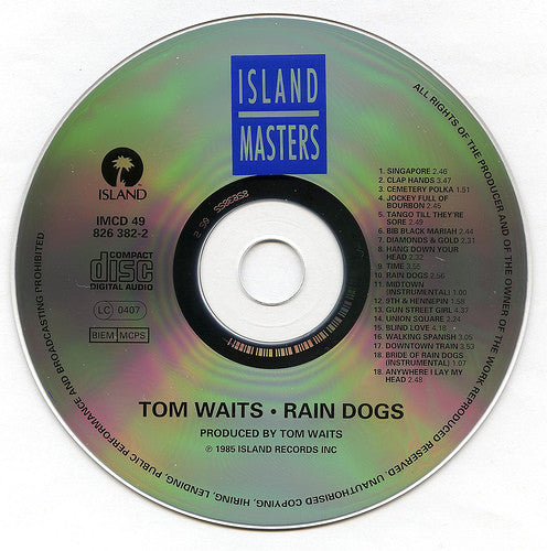 Tom Waits : Rain Dogs (CD, Album, RE)