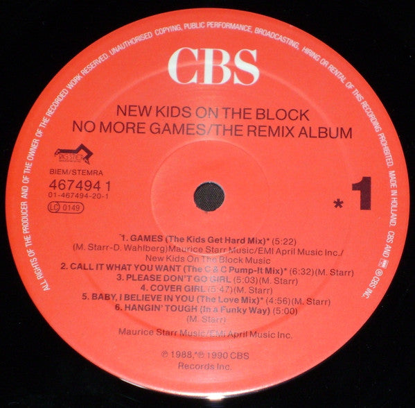 New Kids On The Block : No More Games (The Remix Album) (LP, Album)
