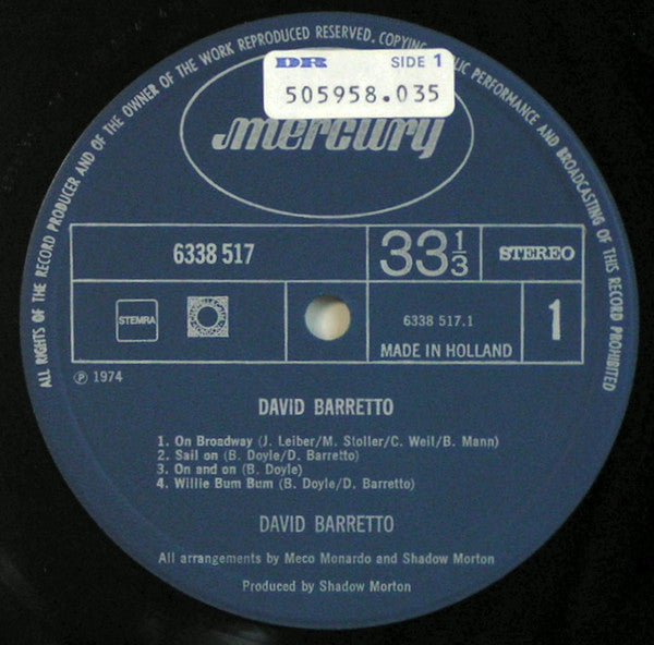 David Barretto : David Barretto (LP, Album)