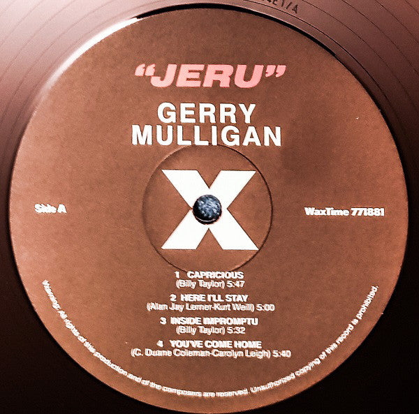 Gerry Mulligan : Jeru (LP, Album, Ltd, RE, RM, 180)