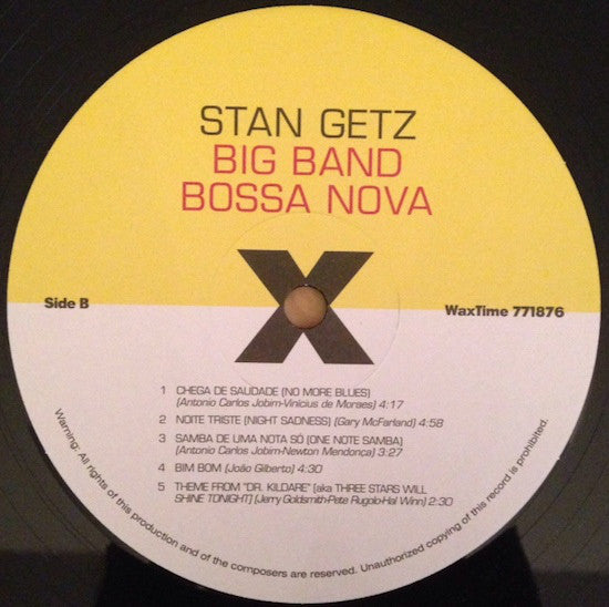 Stan Getz : Big Band Bossa Nova (LP, Album, RE, 180)