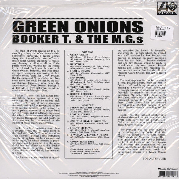 Booker T & The MG's : Green Onions (LP, Album, Mono, RE, 180)