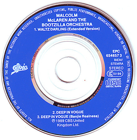 Malcolm McLaren And The Bootzilla Orchestra : Waltz Darling (CD, Mini, Maxi)