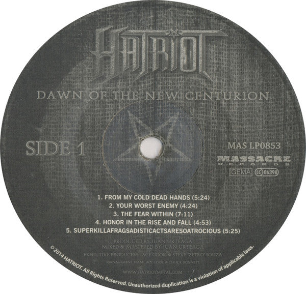 Hatriot : Dawn Of The New Centurion (LP, Album, Ltd, Num)