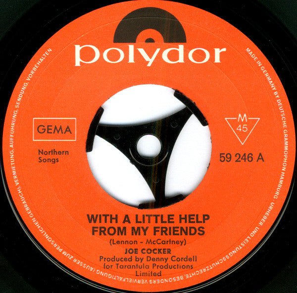 Joe Cocker : With A Little Help From My Friends / Something's Coming On (7", Single, Mono)