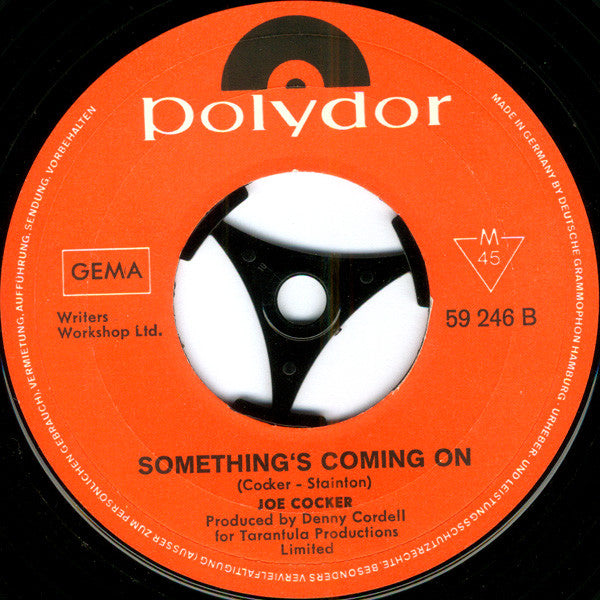 Joe Cocker : With A Little Help From My Friends / Something's Coming On (7", Single, Mono)