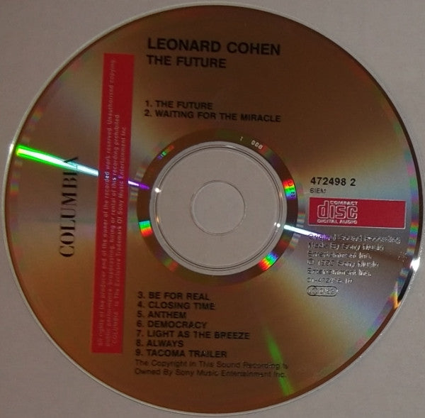 Leonard Cohen : The Future (CD, Album, RE)