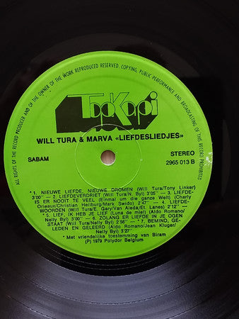 Will Tura & Marva : Will Tura & Marva - Liefdesliedjes ... (LP, Comp)