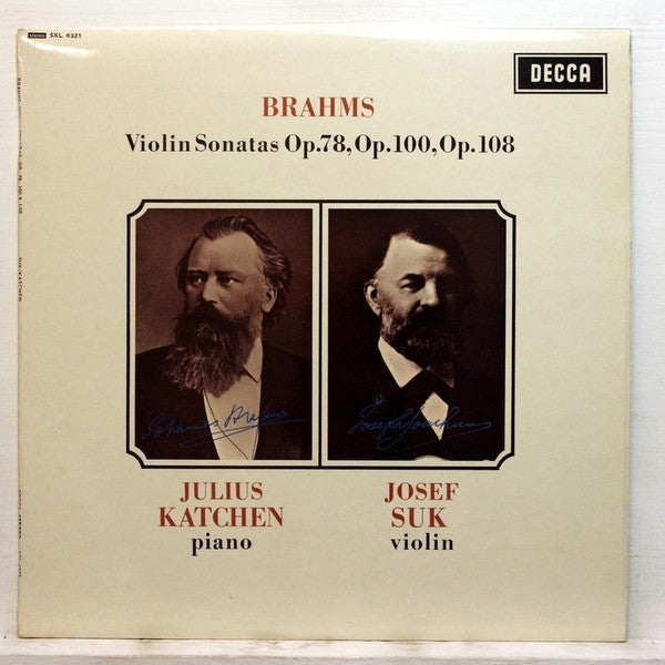 Johannes Brahms - Josef Suk, Julius Katchen : Violin Sonatas Op.78, Op.100, Op. 108 (LP, Album)