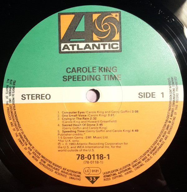 Carole King : Speeding Time (LP, Album)