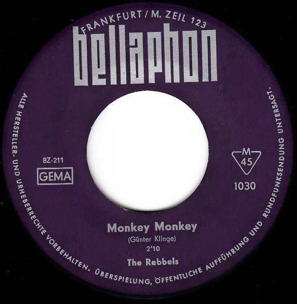 The Rebbels : Monkey Monkey (7", Single, Mono)